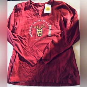 NEW Ladies Life is Good Holiday T-Shirt